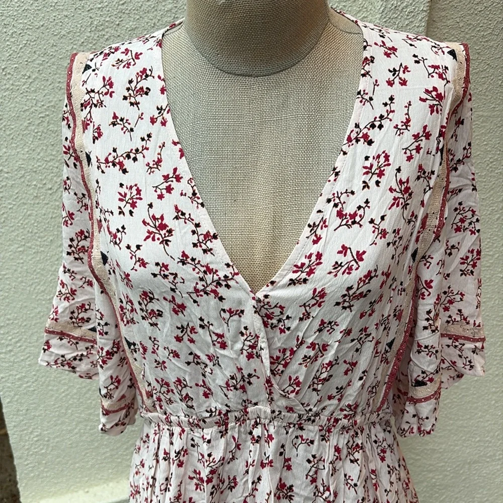 Ba&sh Sete short pretty and comfy floral bohemian style dress with elastic waist